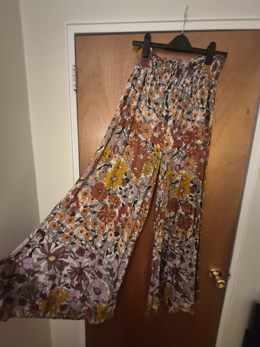 Floral Wide-Leg Jumpsuit Pants - Multicolor